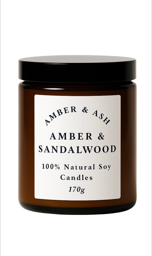 Amber & Sandlewood Candle